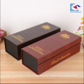 Chinese suppliers custom Luxury special paper cardboard wine box with magnet